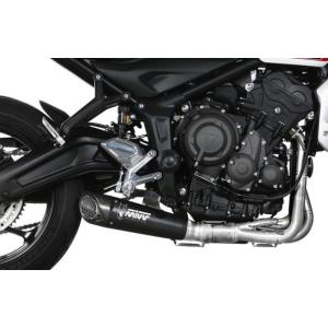 トライアンフ　トライデント６６０　アクラポビッチフルエキゾーストマフラー AKRAPOVIC アクラポビッチ フルエキゾースト レーシングライン