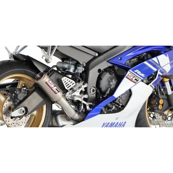 YZF-R6 06-16 スリップオンサイレンサー "ハイポジション" SCプロジェクト CR-T ...