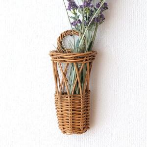 ラタン 吊り下げ カゴバスケット 北欧 おしゃれ ドライフラワー 植物