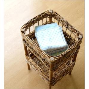 バスケット アラログ 2段 収納 ランドリーラ...の詳細画像1