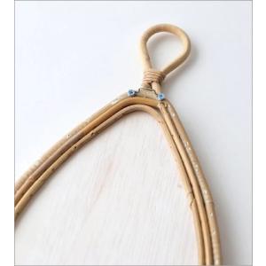 鏡 壁掛けミラー ラタン 籐 おしゃれ ウォー...の詳細画像3