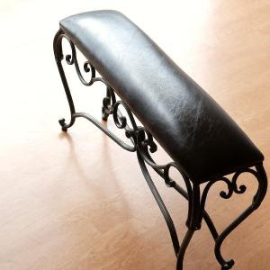 ベンチ スツール 木製 本革 レザー 革製 おしゃれ チーク 無垢材 天然