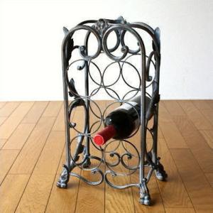 ワインラック おしゃれ アンティーク ワインボトルラック 6本収納