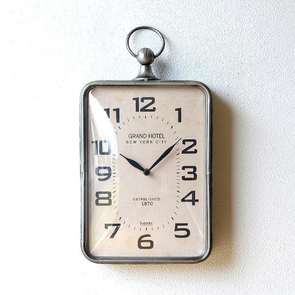 掛け時計 壁掛け時計 アンティーク おしゃれ 四角 ウォールクロック かっこいい レトロ カフェ モ...