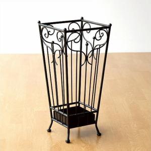 傘立て 傘たて 傘立 白 ホワイト 四角 アイアン 外置き スリム