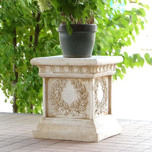 ガーデンコラム ガーデニング オブジェ おしゃれ ロータイプ 花台 フラワースタンド ロココ調 ヨー...