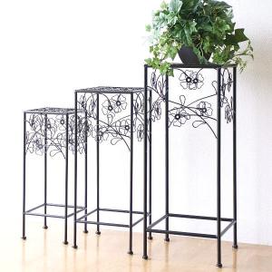 テーブル 花台 飾り台 螺旋状 3段 飾り棚 サイドテーブル アンティーク