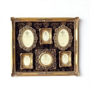 フォトフレーム 壁掛け 複数 おしゃれ アンティーク 丸 小さい ミニ