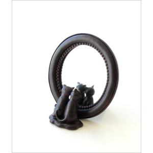 鏡 卓上ミラー 猫 ネコ ねこ 雑貨 置物 置...の詳細画像5