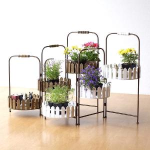 花台 フラワースタンド アイアン おしゃれ アンティーク ブラック 黒