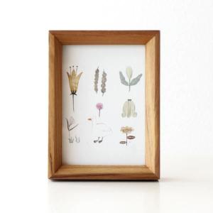 フォトフレーム A4 壁掛け おしゃれ 木製 シンプル 木枠 チーク古材