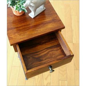 電話台 木製 アイアン スリム サイドテーブル...の詳細画像3