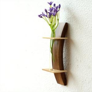 一輪挿し 木製 おしゃれ 壁掛け 花瓶 花びん インテリア