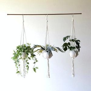 フェイクグリーン ポット付き 壁掛け CT触媒 消臭 ハンギング 吊り下げ グリーン おしゃれ 人工観葉植物 マクラメハンギング付きグリーン 3タイプ