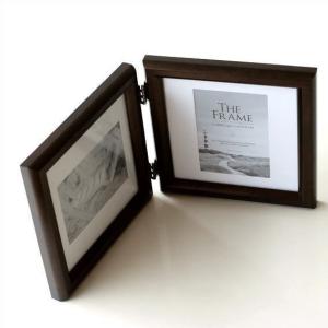 フォトフレーム 写真立て 卓上 屏風 L判 L版 2面 2窓 2枚 おしゃれ