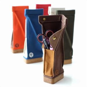 ペンケース スタンド おしゃれ 帆布 木製 日本製 かわいい