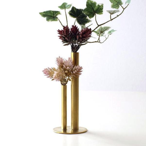 花瓶 花びん フラワーベース おしゃれ 真鍮 花器 かわいい 一輪挿し シンプル スリム 小さい B...