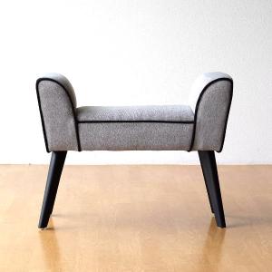 ベンチ 玄関 スツール 椅子 スリム コンパクト おしゃれ アイアン 布