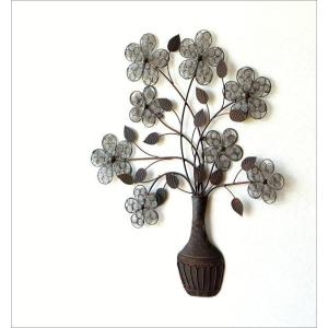 壁飾り アイアン アートパネル 植物 花 ウォ...の詳細画像1
