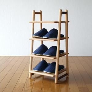 スリッパラック 木製 アンティーク レトロ 棚板可動式 おしゃれ 玄関