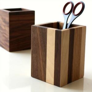ペン立て 木製 ペンスタンド おしゃれ 天然木 無垢