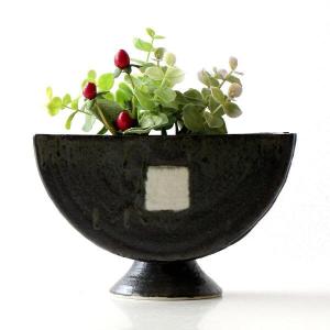 花瓶 花びん 陶器 花器 おしゃれ 一輪挿し 和風 瀬戸焼 日本製 黒釉