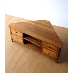 テレビ台 コーナー テレビボード TV台 角置き 三角 収納 木製