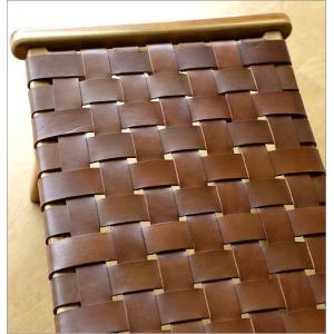 ベンチ スツール 木製 本革 レザー 革製 お...の詳細画像2