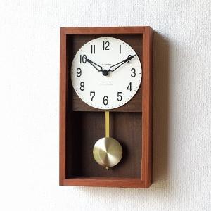 振り子時計 掛け時計 壁掛け時計 おしゃれ 木製 クラシック レトロ モダン シンプル ナチュラル 四角 見やすい 日本製 ヒノキ振り子時計｜gigiliving