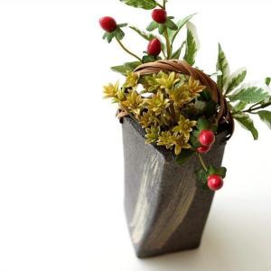 古備前 四方口花入 備前焼 華道具 茶道具 花器 フラワーベース 花瓶 置物 古備前 四方口花入 備前焼 華道具 茶道具 花器 フラワーベース 花瓶 置物