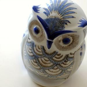 貯金箱 陶器 ふくろう フクロウ 和風 かわいい インテリア 玄関 梟