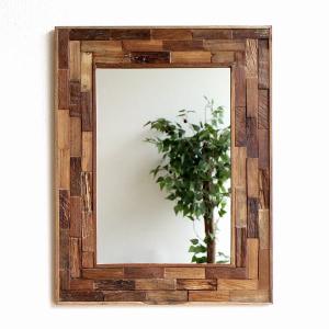 姿見 アンティーク ミラー 全身鏡 壁掛け ウォールミラー 面取り