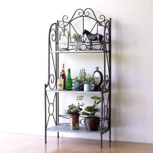 シェルフ 棚 アイアン 3段 折りたたみ フラワーラック ガーデン 花台