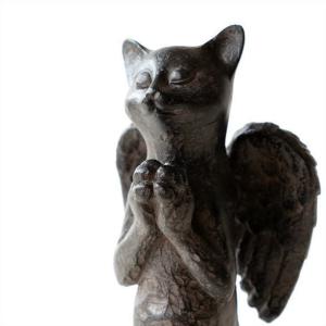 ネコ 置物 動物 オブジェ 猫 ねこ イタリア製 陶磁器 41165 置き物