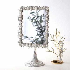 ミラートレイ トレイ 鏡 おしゃれ アクセサリートレイ スクエア 小物