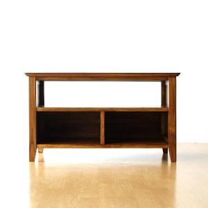 テレビ台 ローボード 幅80cm テレビボード コンパクト おしゃれ 木製 無垢 天然木 TV台 TVボード オープン 完成品 チークローボード80B