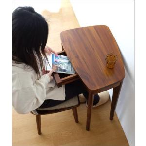 デスク 机 木製 コンパクト 小さい 小さめ ...の詳細画像1