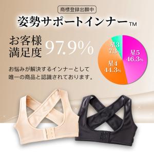 猫背矯正 ベルト 姿勢 背筋 巻き肩 巻肩 バ...の詳細画像3