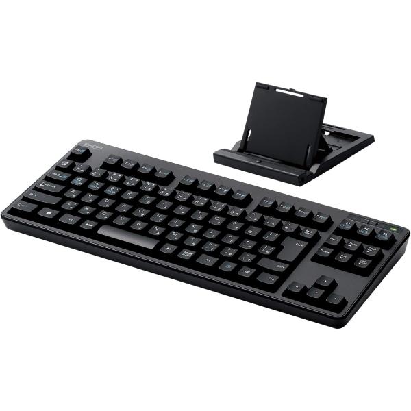 エレコム Bluetooth キーボード メンブレン式 スタンド付 マルチペアリング対応 iPad ...