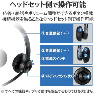 エレコム ワイヤレスヘッドセット Blueto...の詳細画像5