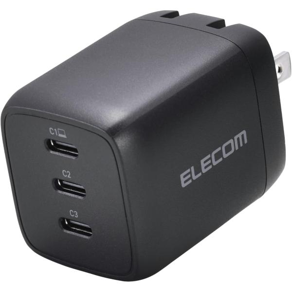 ノートパソコン 充電器 67W 3ポート USB-C×3 自動分配 USB PD対応 スイング式プラ...