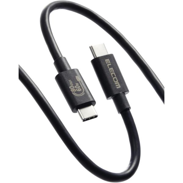 エレコム USB-C ケーブル 1m USB4 60W 高速データ転送 USB PD対応 最大80G...