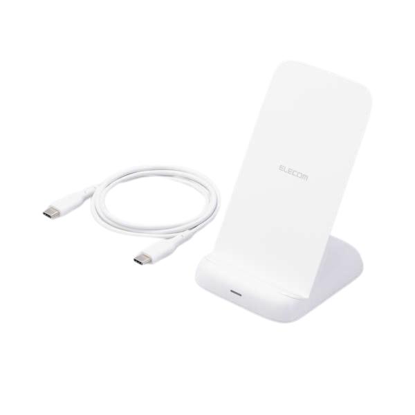 エレコム ワイヤレス充電器 Qi規格対応 最大出力12W スタンドタイプ EPP規格対応 3枚コイル...
