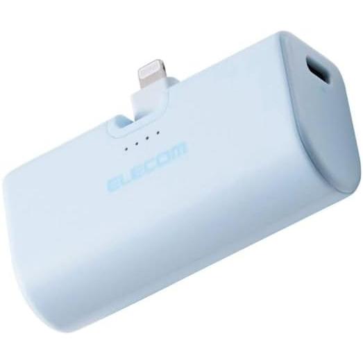 エレコム モバイルバッテリー リチウムイオン電池 直挿し 180度スイングコネクタ 12W 5000...