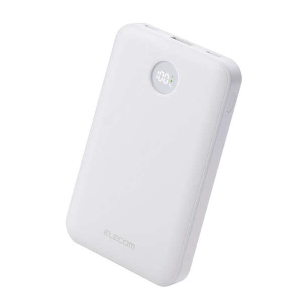 エレコム モバイルバッテリー 残量表示機能付き 10000mAh 22.5W リチウムイオン電池 残...