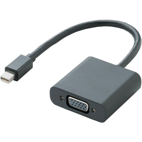 エレコム 変換アダプタ Mini DisplayPort‐VGA ブラック AD-MDPVGABK