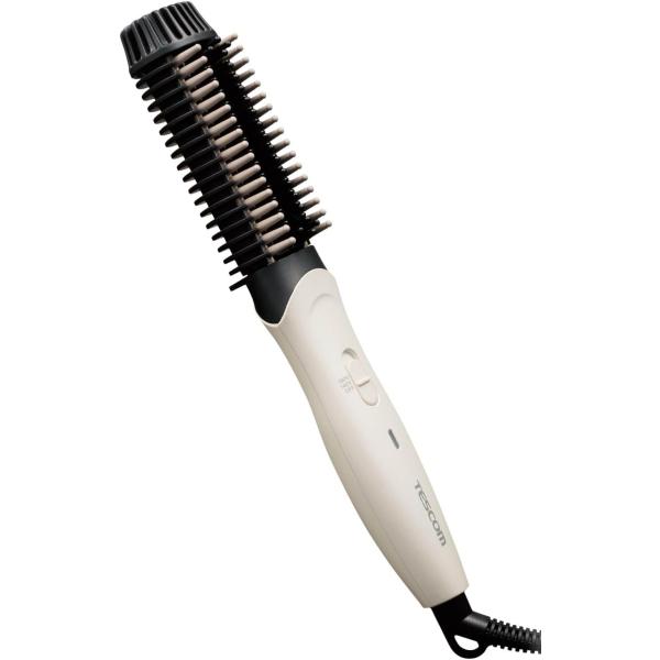 テスコム ヘアアイロン ブラシアイロン マイナスイオン [ショート〜ボブ] 2段階 温度調整 海外対...