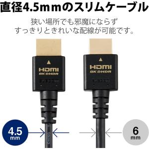 エレコム HDMI 2.1 ケーブル スリム ...の詳細画像2
