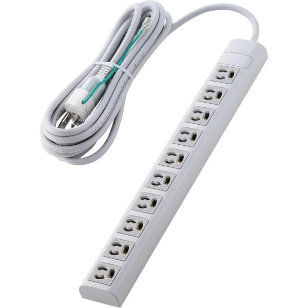 OAタップ タップ 電源タップ 5m 3P 10個口 マグネット付き 抜け止めプラグ エレコム ライ...