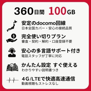プリペイドsim SIMカード ドコモ 100...の詳細画像3